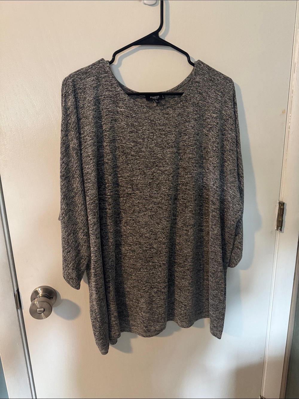a new day Gray Heathered Relaxed Women's Top
